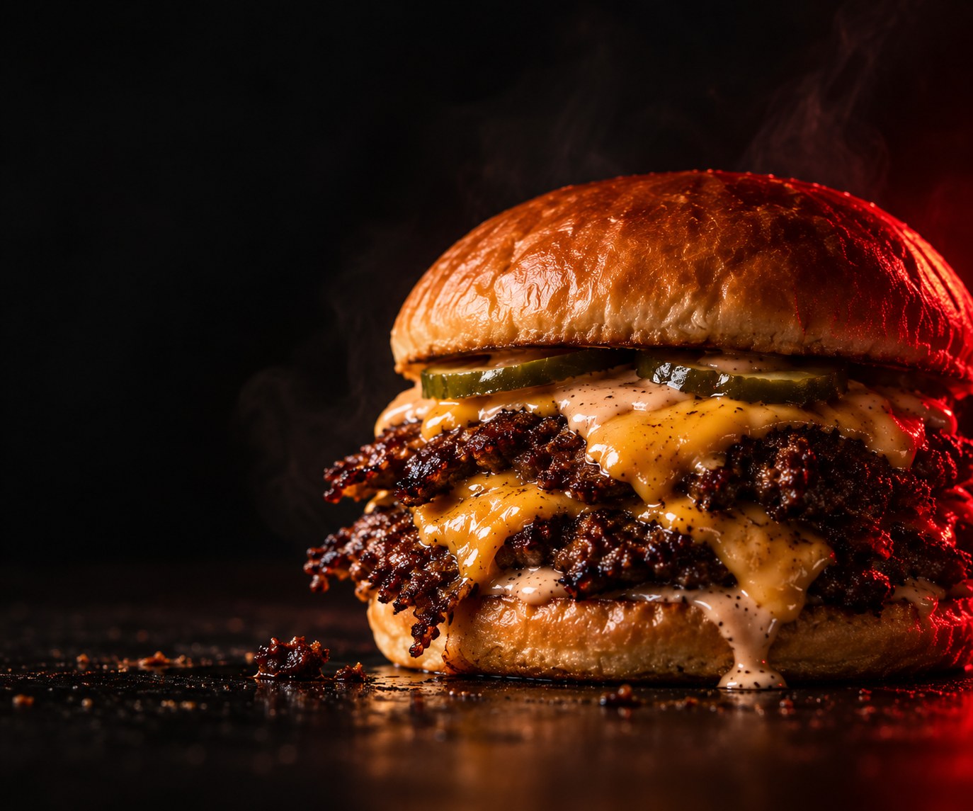 Double smash burger